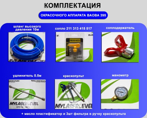 Безвоздушный окрасочный аппарат BAOBA 395
