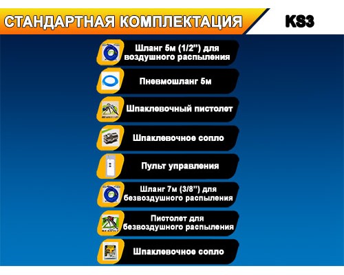 Шпаклевочный аппарат KS3, комплектация "ЭКСПЕРТ+"